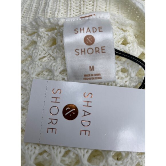 Shade & Shore Cream Sleeveless Crochet Swim Cover-Up Dress M (8-10) - New - Picture 6 of 8